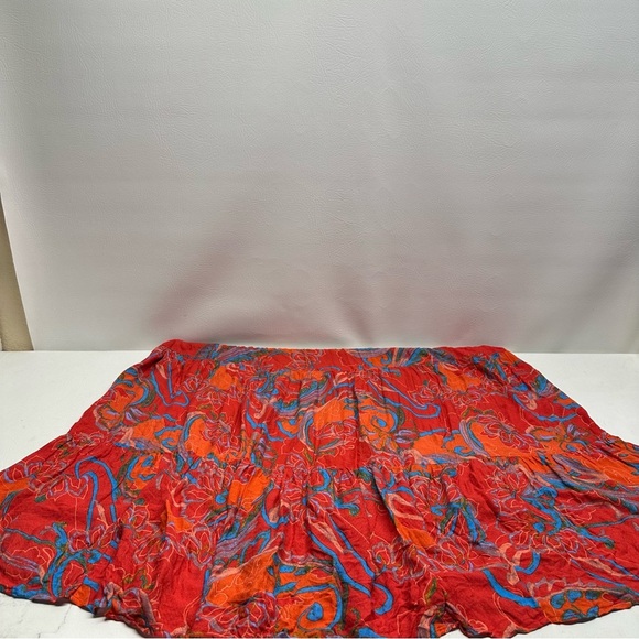 Intimately free people miles away Elegant Red Paisley floral Maxi Dress size L - Picture 10 of 11